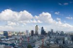 London-skyline of managed offices in London