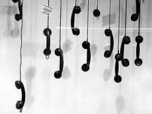 multipule hanging phones london office etiquette