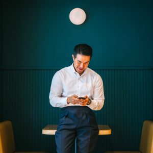 Pleated trousers staying cool in hot weather